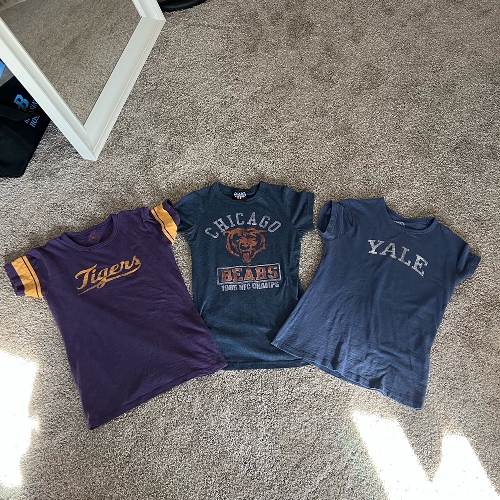 T-shirt - Yale , LSU tigers, Chicago Bears
